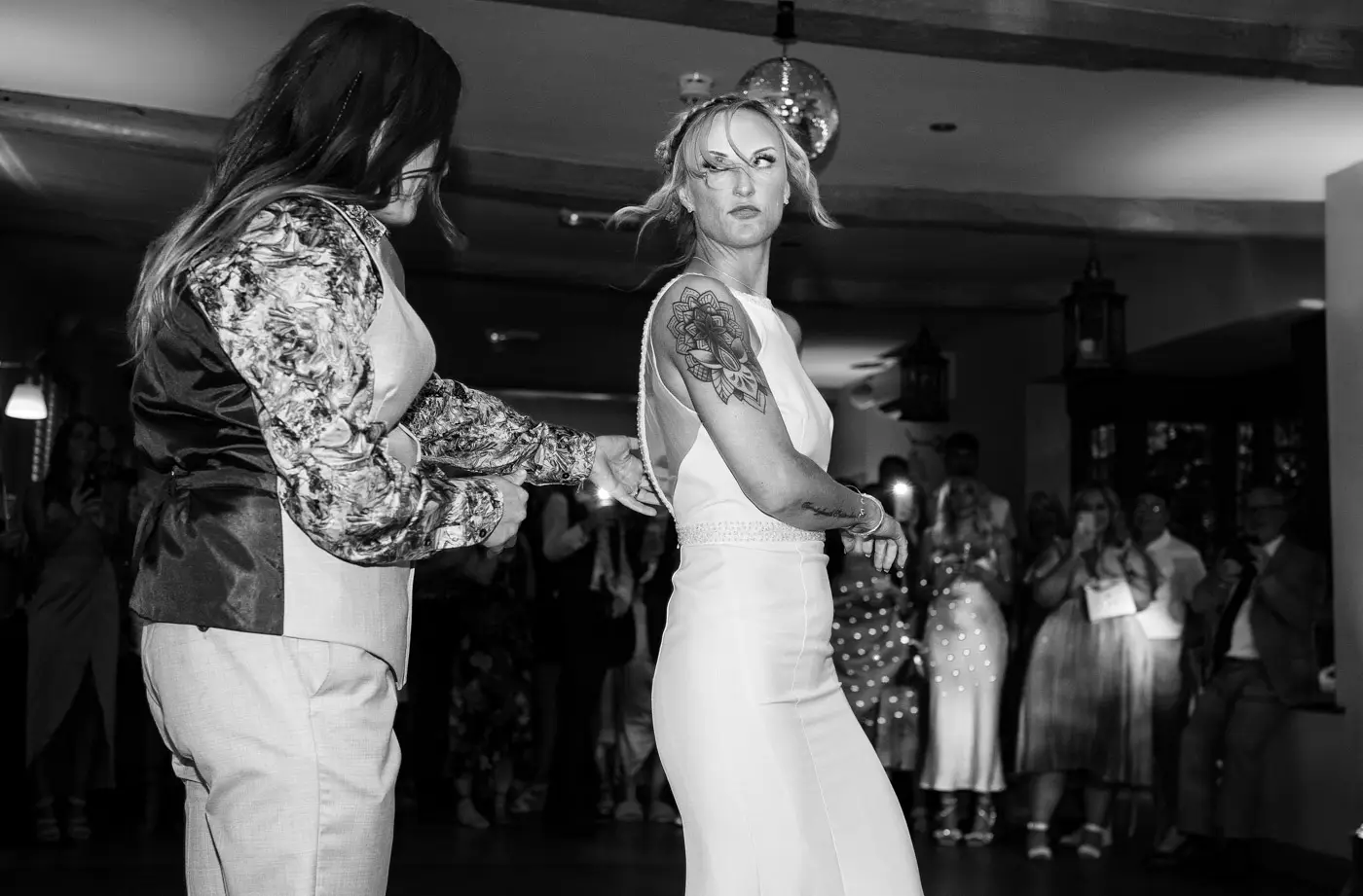 Amy and Abby's first dance with Amy spinning around rock and roll style at Doddington Hall, Lincolnshire