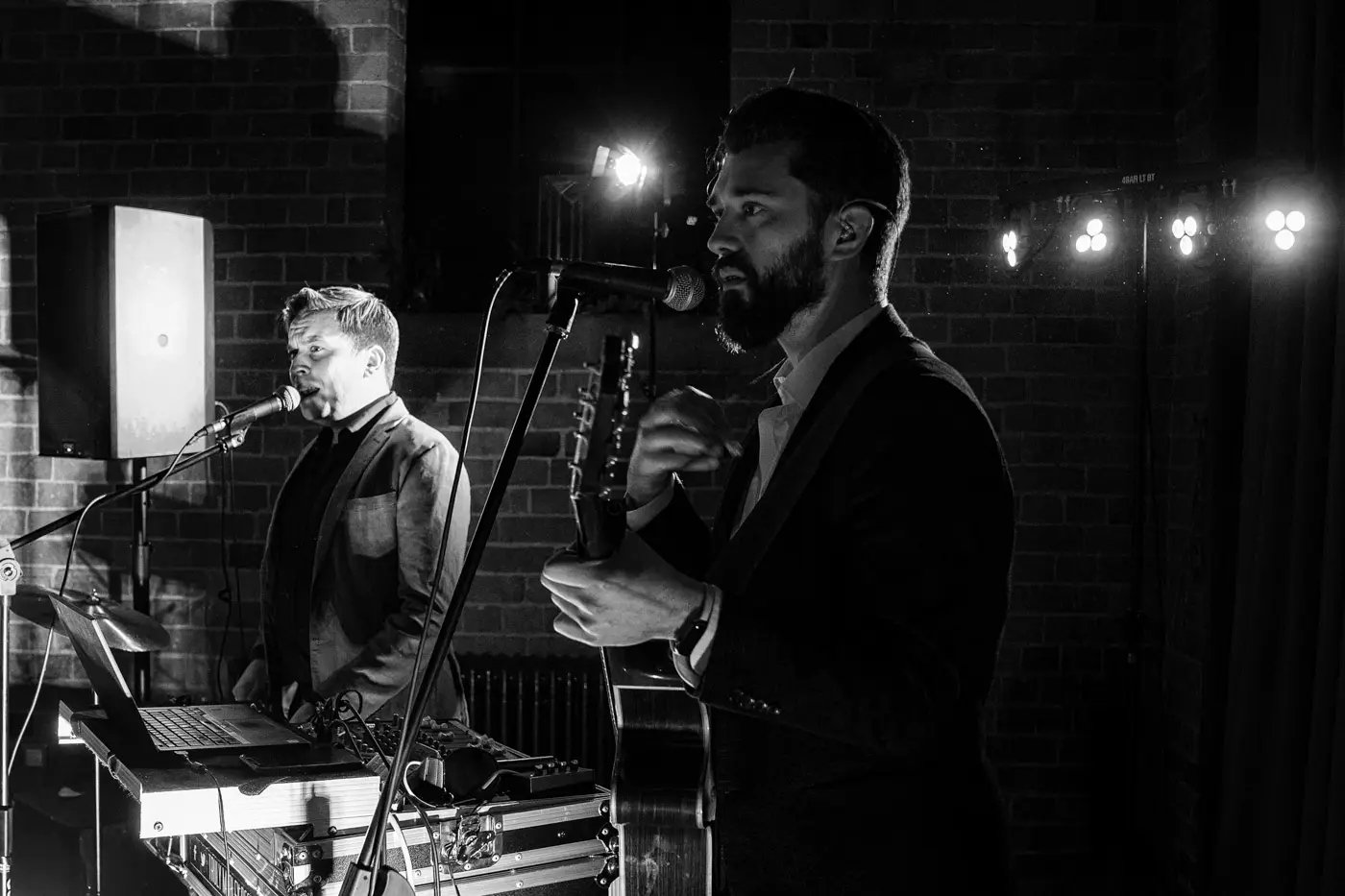 The brilliant live wedding band performing at Carriage Hall, Nottinghamshire on Ellen and Ben's February wedding night